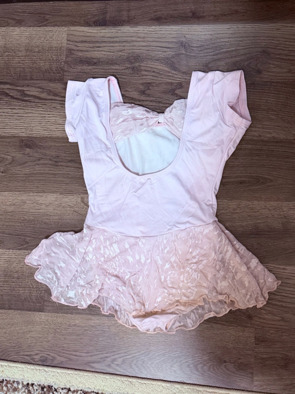 Bundle Kids Light Pink Ballet Bodysuit with Short Sleeve - Picture 3 of 6